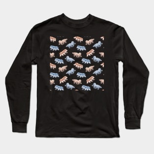 Tardigrades Illustration Pattern Long Sleeve T-Shirt